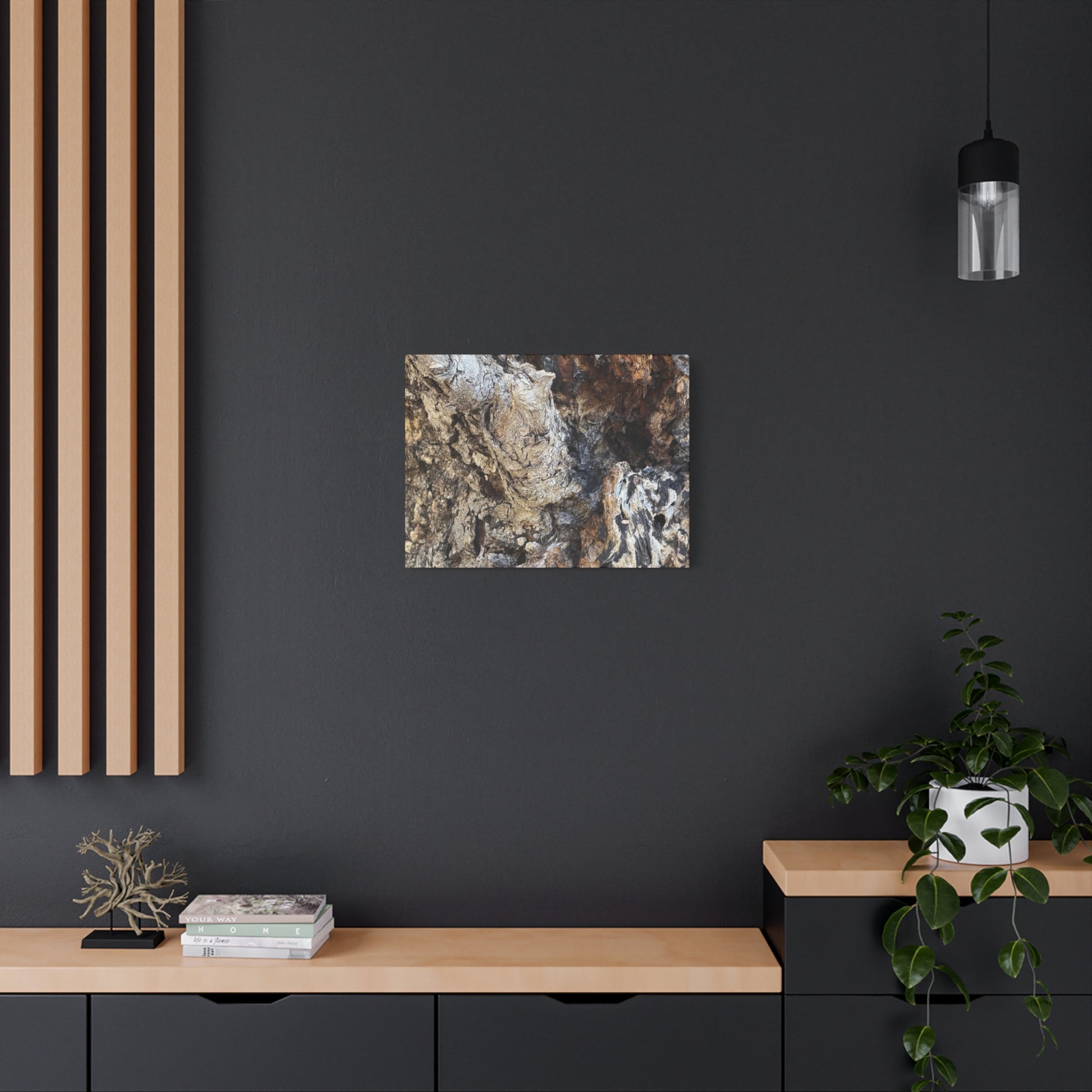 Weathered Bark Texture - Unique Frameless Canvas Wall Art - Art By Earth