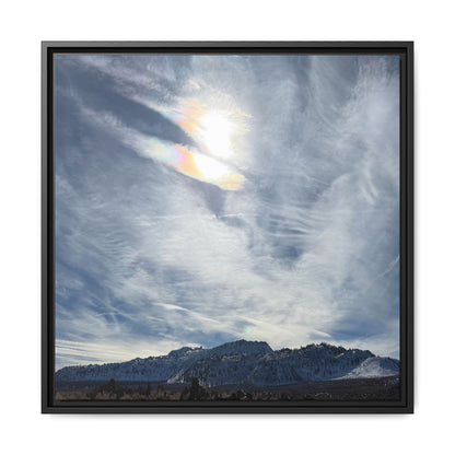 Whispers of Winter's Embrace - Unique Stretched Canvas Wall Art