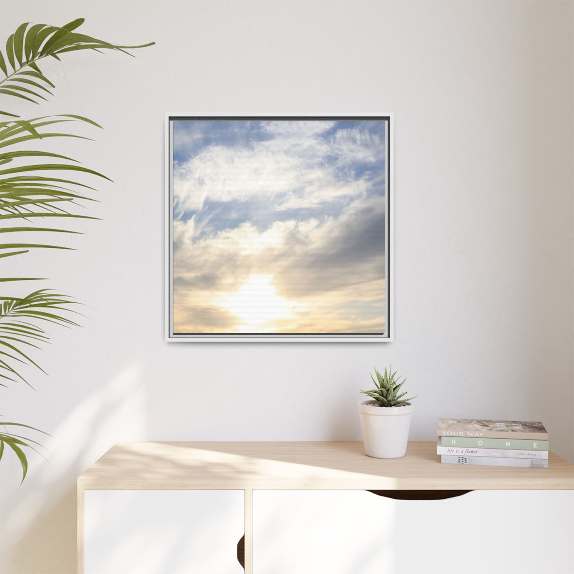 Sky's Ethereal Whisper - Unique Stretched Canvas Wall Art - Art By Earth