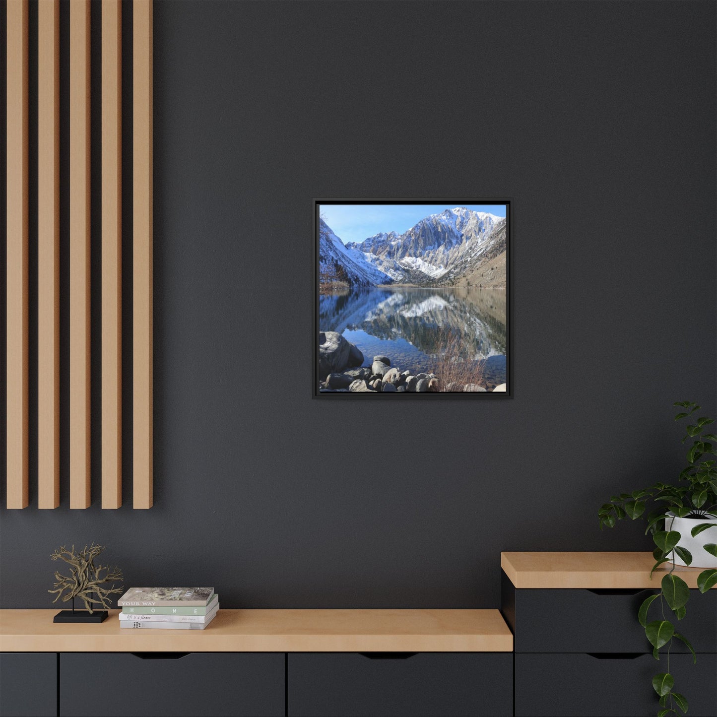 Reflections of Stillness - Unique Stretched Canvas Wall Art