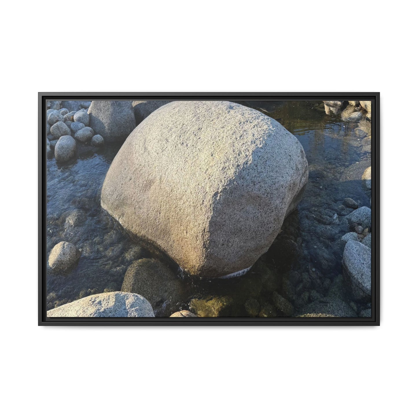 Rocky Riverbed - Unique Stretched Canvas Wall Art - Art By Earth