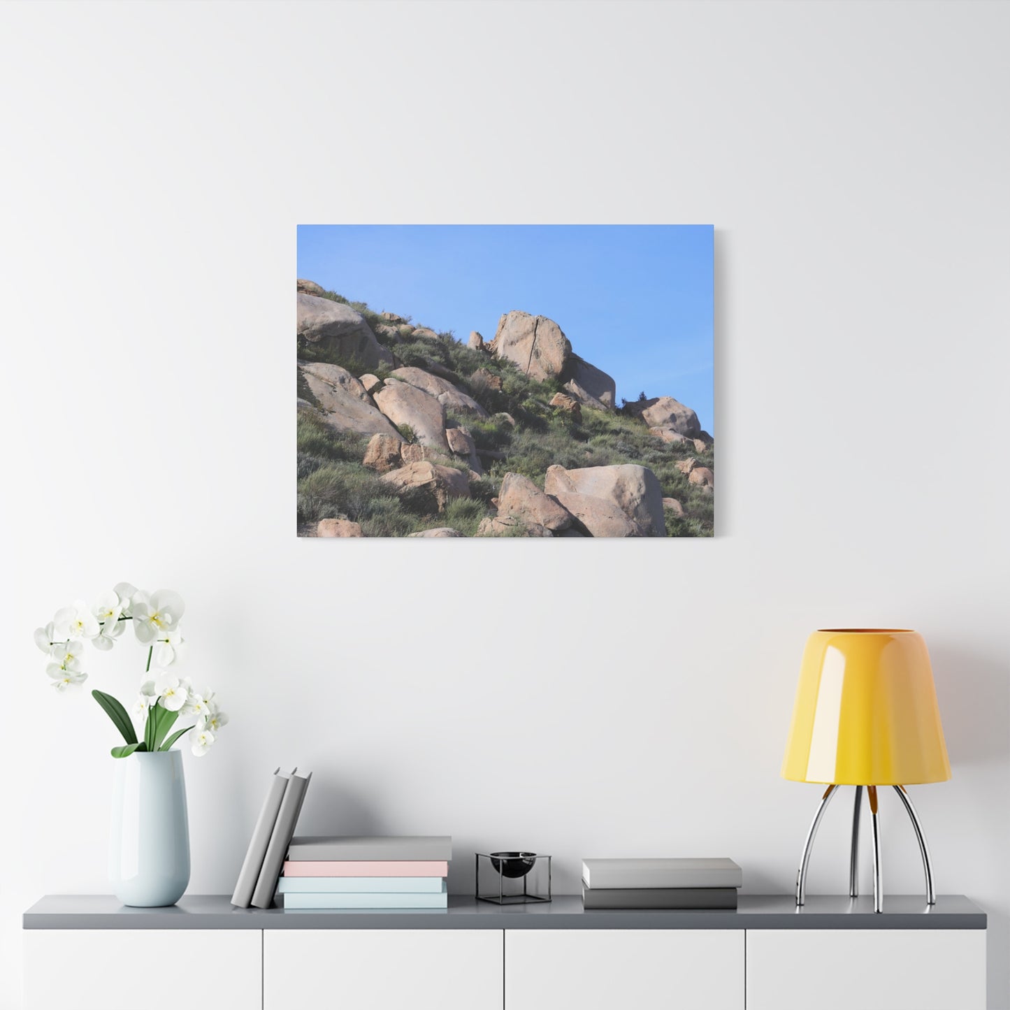 Desert Boulder Formation - Unique Frameless Canvas Wall Art - Art By Earth