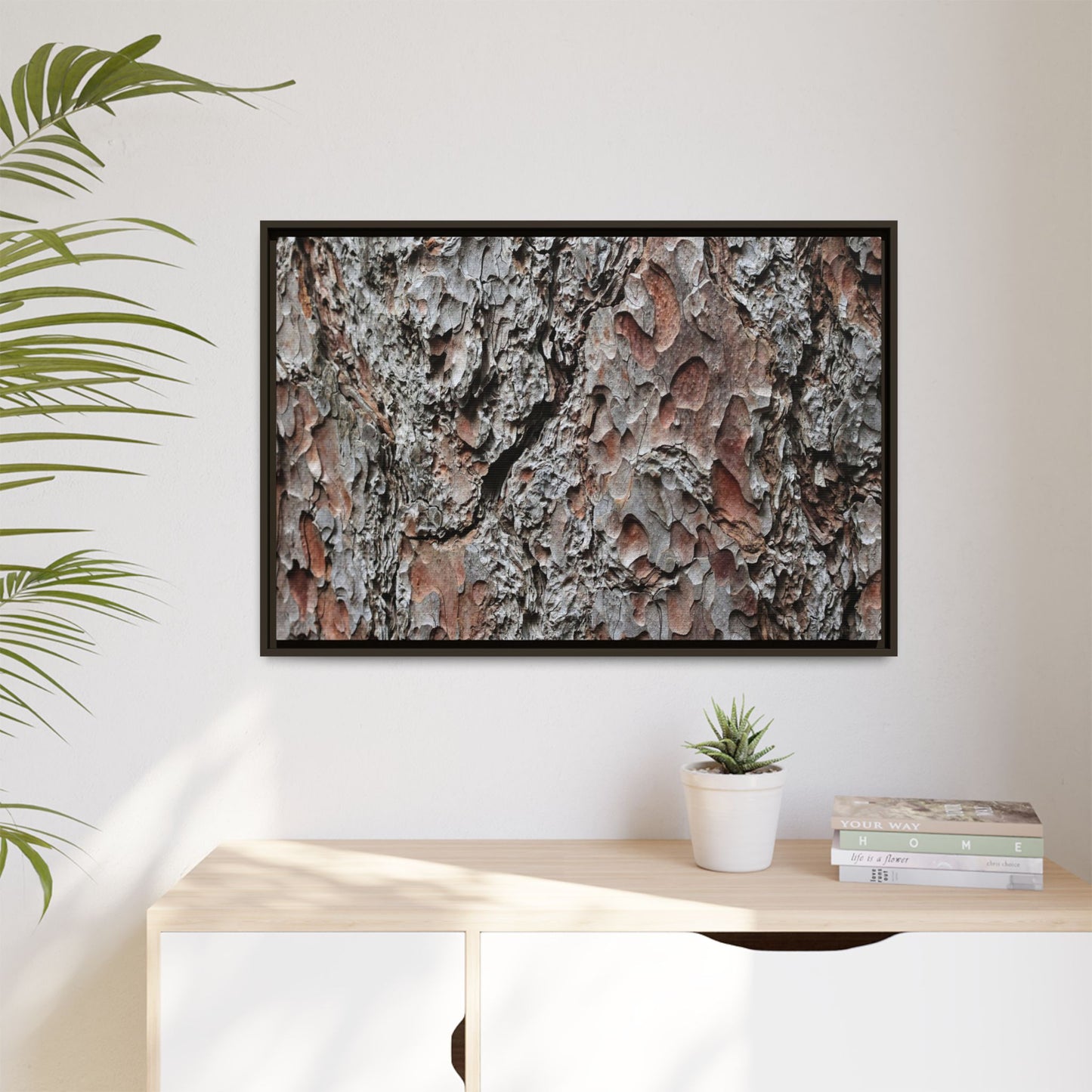 Bark Texture Symphony - Unique Stretched Canvas Wall Art - Art By Earth