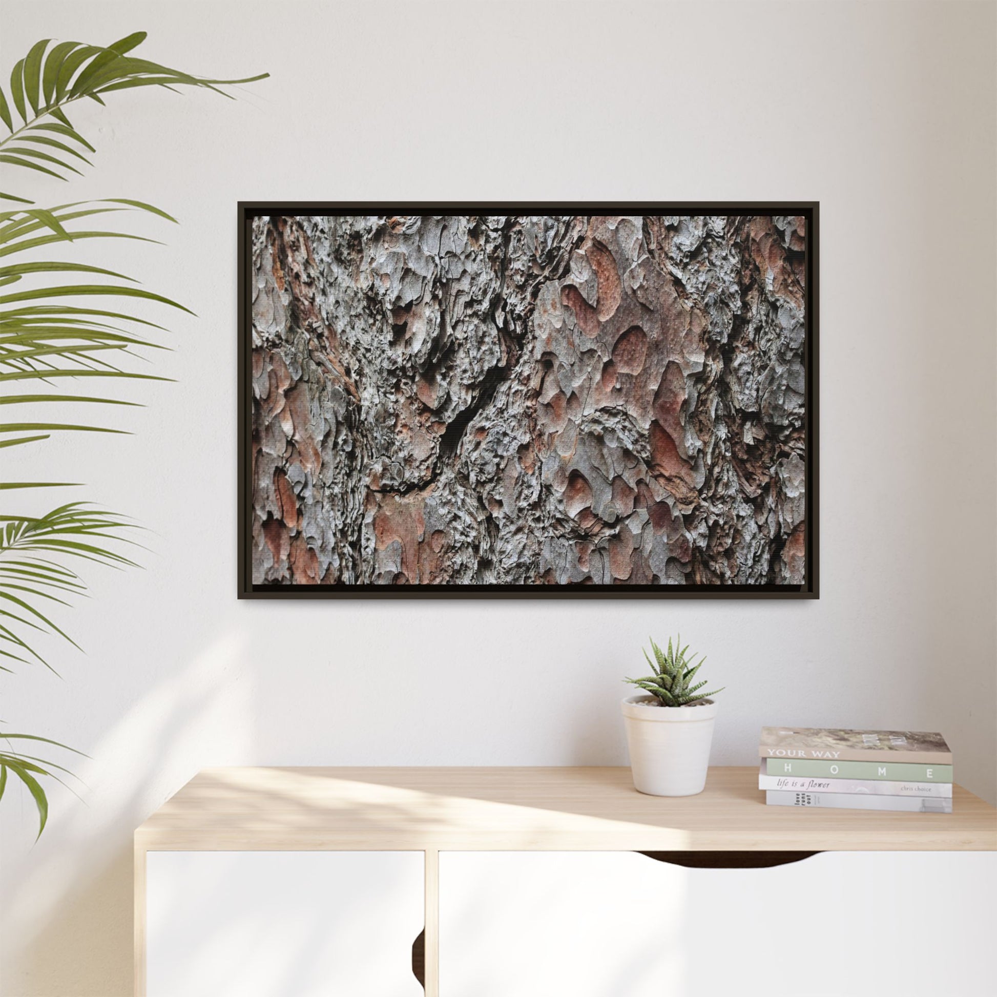 Bark Texture Symphony - Unique Stretched Canvas Wall Art - Art By Earth