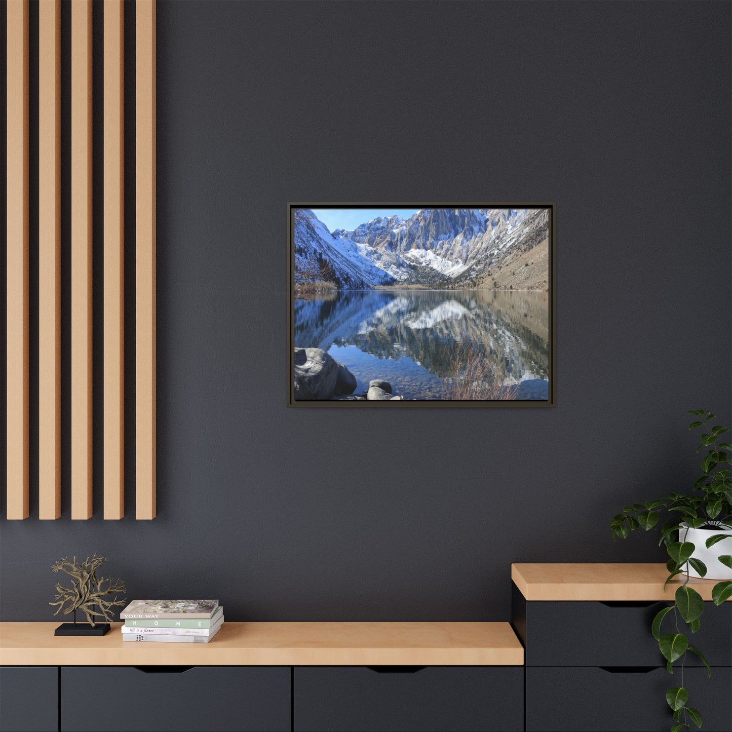 Reflections of Stillness - Unique Stretched Canvas Wall Art