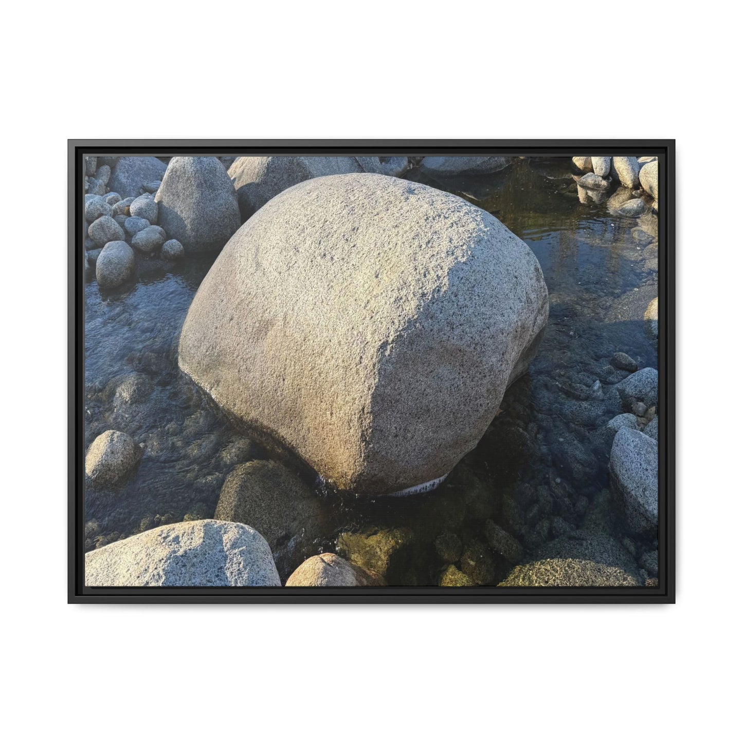 Rocky Riverbed - Unique Stretched Canvas Wall Art - Art By Earth