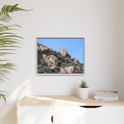 Ancient Boulders in Arid Landscape - Unique Stretched Canvas Wall Art - Art By Earth