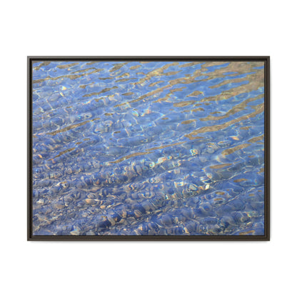 Aqua Fragments - Unique Stretched Canvas Wall Art