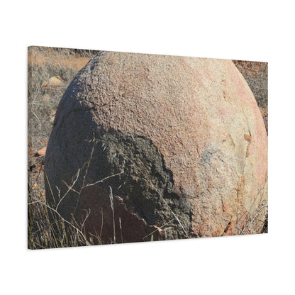 Spherical Stone at Rest - Unique Stretched Canvas Wall Art - Art By Earth