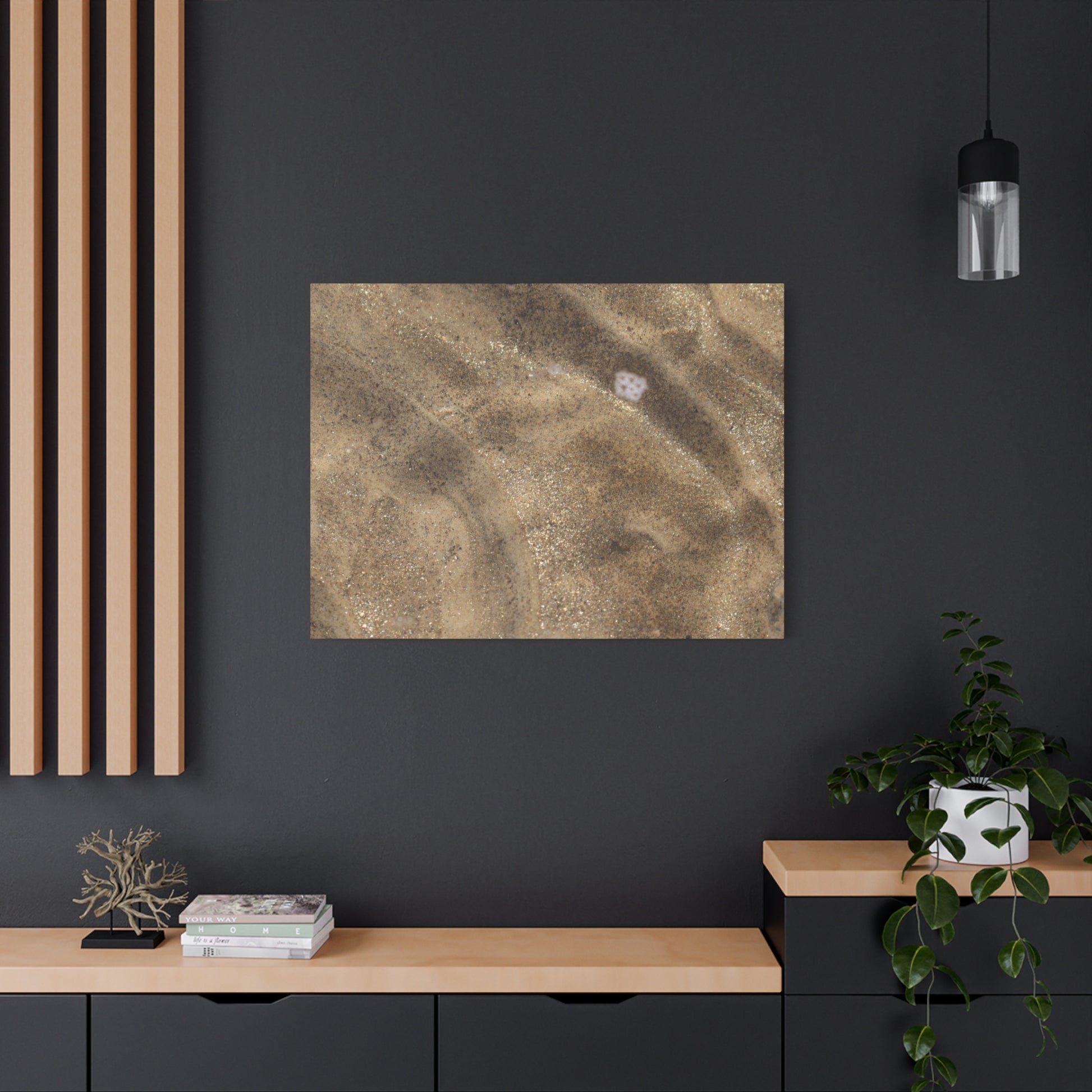 Sandy Shore Impressions - Unique Frameless Canvas Wall Art - Art By Earth