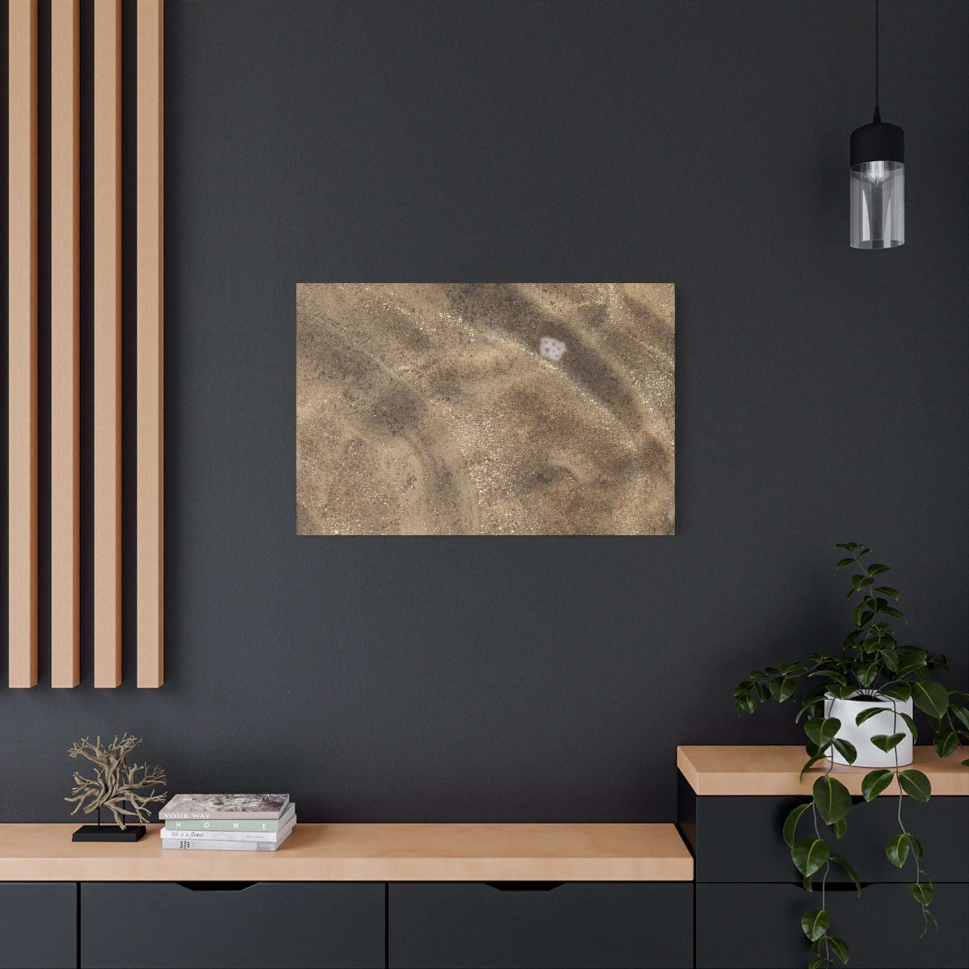 Sandy Shore Impressions - Unique Frameless Canvas Wall Art - Art By Earth
