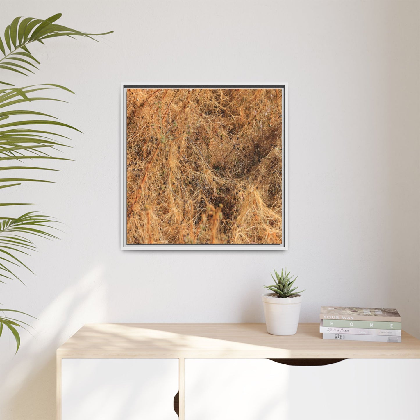 Dried Vegetation Study - Unique Stretched Canvas Wall Art - Art By Earth
