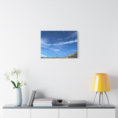 Desert Hills Under Blue Sky - Unique Frameless Canvas Wall Art - Art By Earth