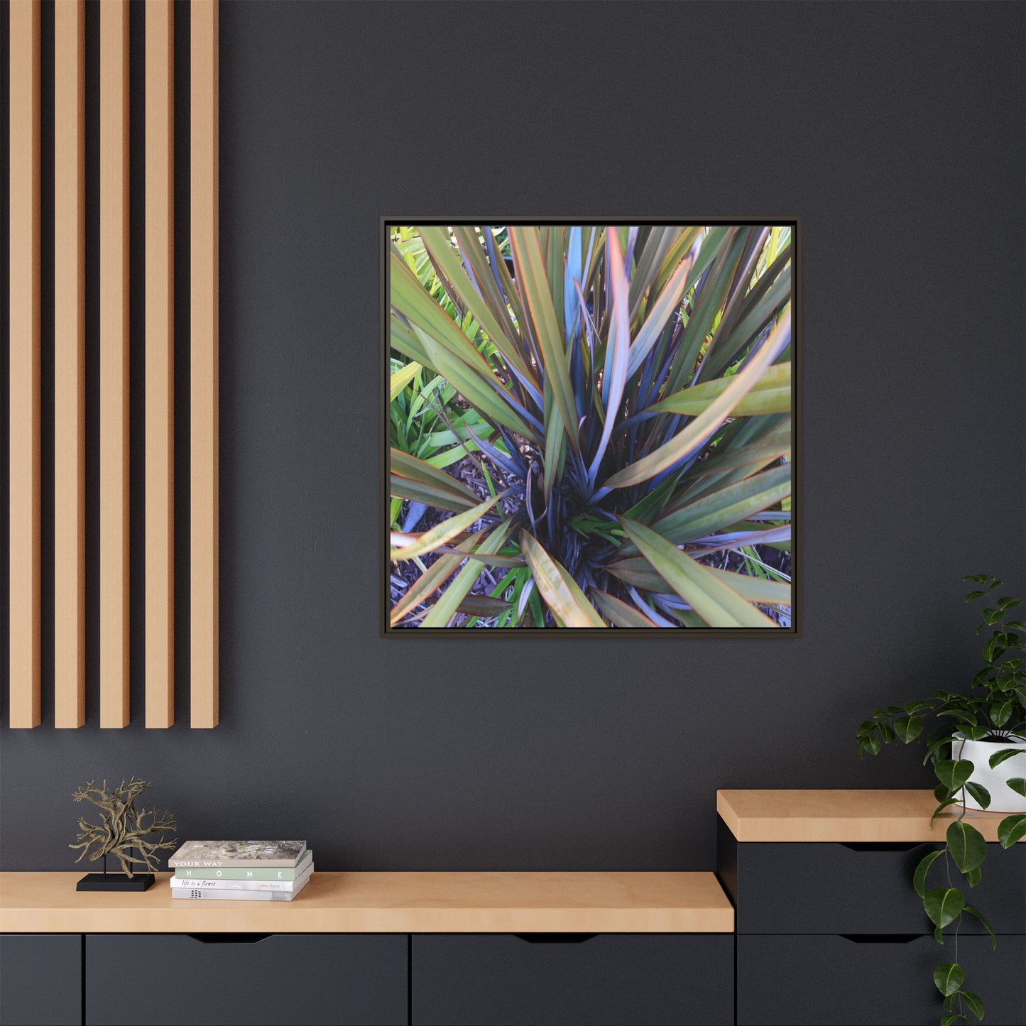 Radiant Leaves - Unique Stretched Canvas Wall Art - Art By Earth