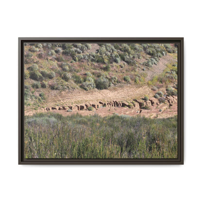 Ancient Dwellings in the Valley - Unique Stretched Canvas Wall Art - Art By Earth