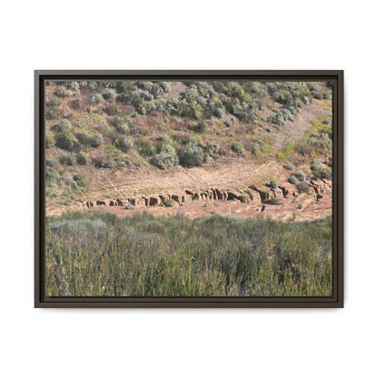 Ancient Dwellings in the Valley - Unique Stretched Canvas Wall Art - Art By Earth