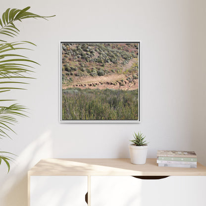 Ancient Dwellings in the Valley - Unique Stretched Canvas Wall Art - Art By Earth