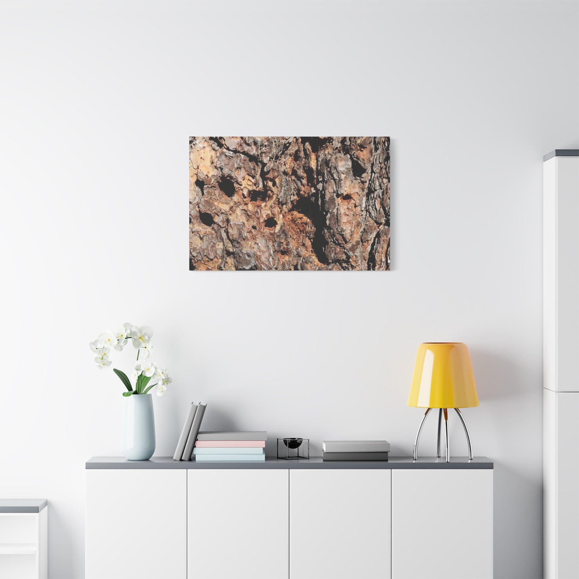 Tree Bark Mosaic - Unique Frameless Canvas Wall Art - Art By Earth