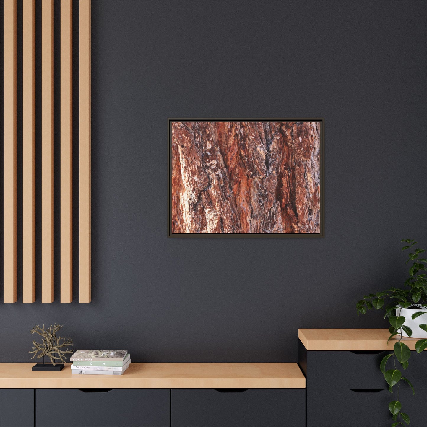 Wooden Mosaic - Unique Stretched Canvas Wall Art