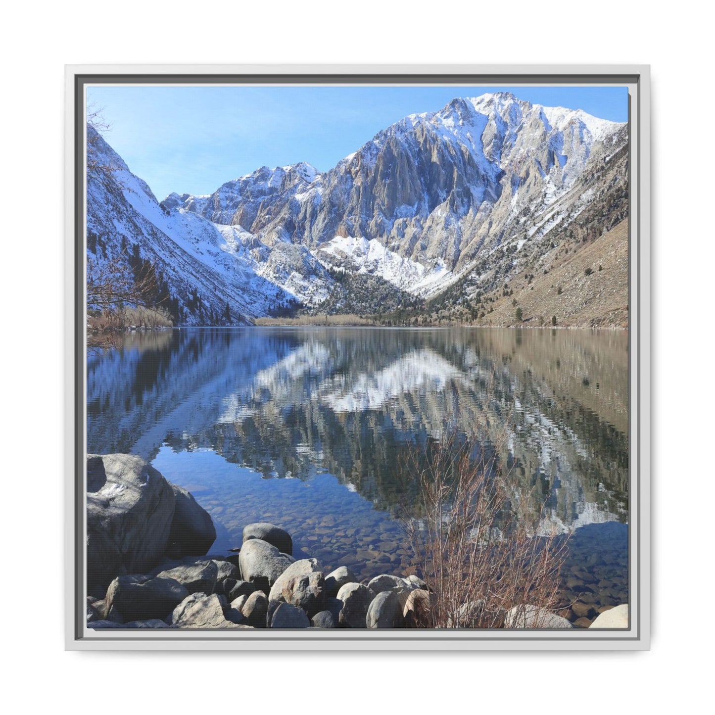 Reflections of Stillness - Unique Stretched Canvas Wall Art