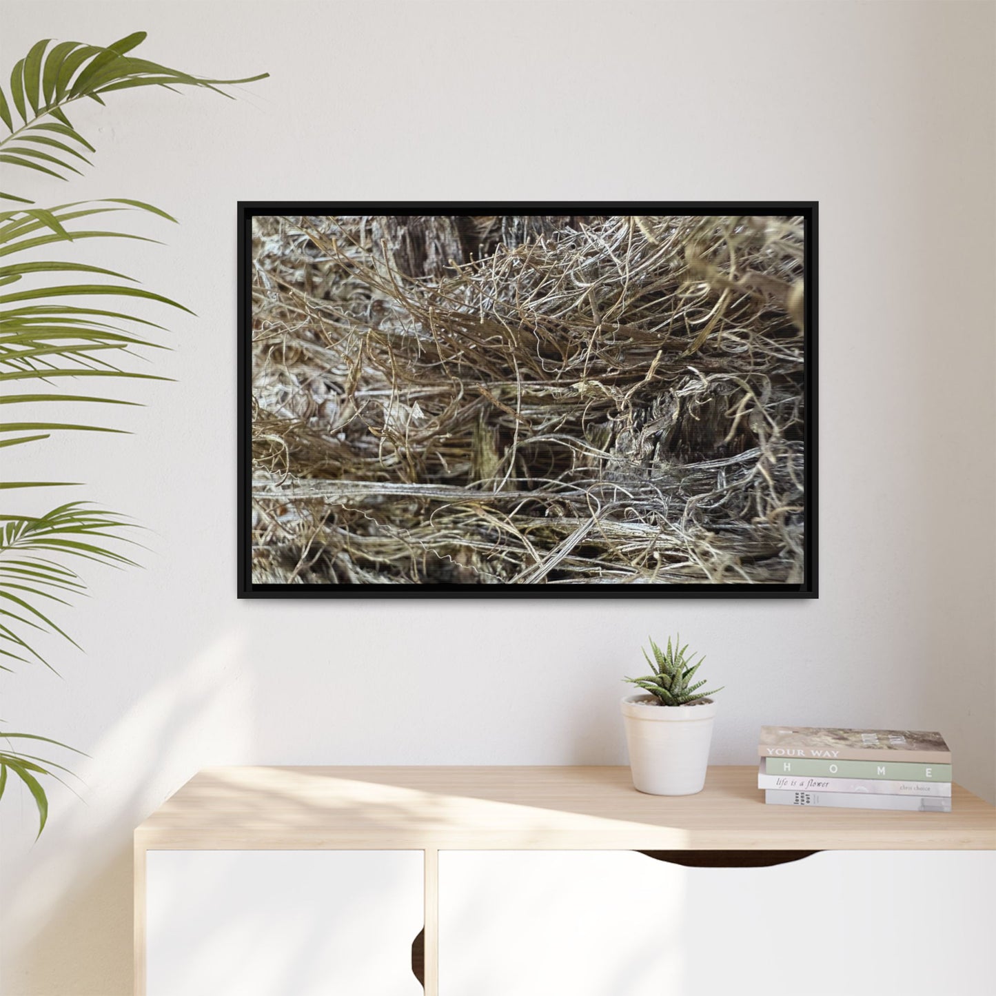 Tangled Whispers of Autumn - Unique Stretched Canvas Wall Art - Art By Earth