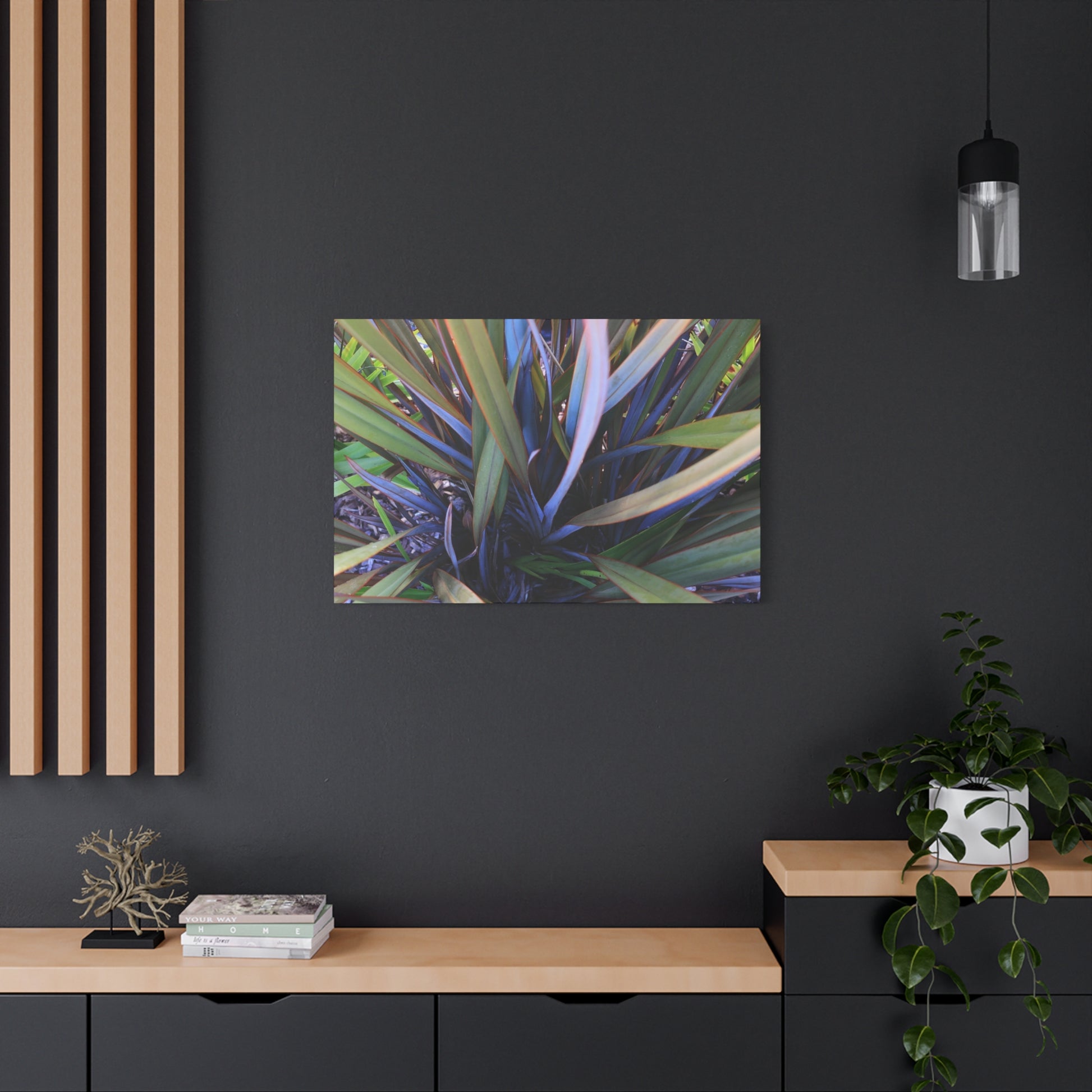 Twisted Blades of Verdant Symphony - Unique Frameless Canvas Wall Art - Art By Earth