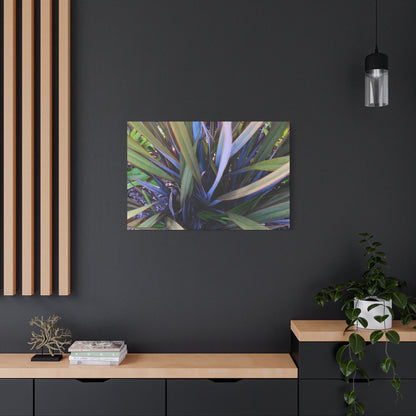 Twisted Blades of Verdant Symphony - Unique Frameless Canvas Wall Art - Art By Earth