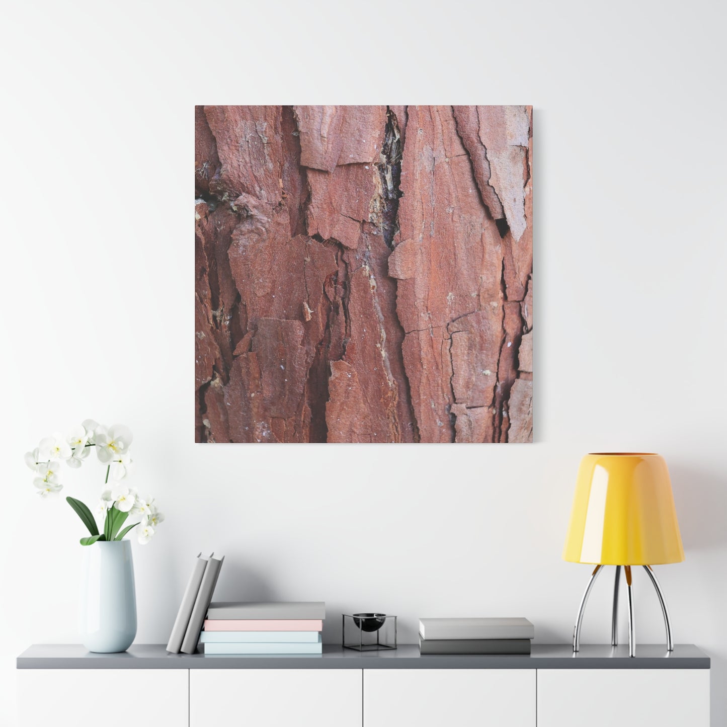 Crimson Fissures - Unique Frameless Canvas Wall Art - Art By Earth