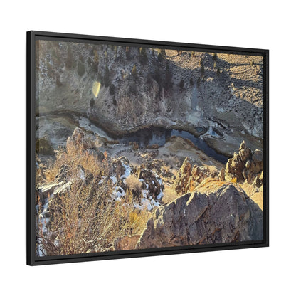 Fractured Landscape at Dawn - Unique Stretched Canvas Wall Art
