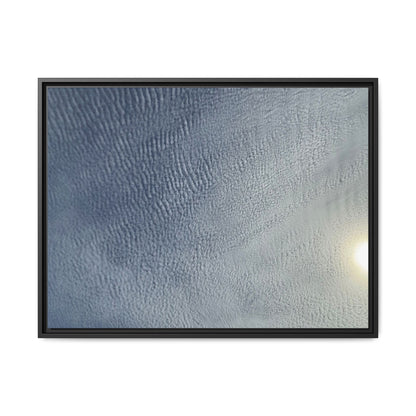 Undulating Whispers of Cerulean Stillness - Unique Stretched Canvas Wall Art - Art By Earth