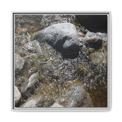Water's Dance Over Stone - Unique Stretched Canvas Wall Art - Art By Earth