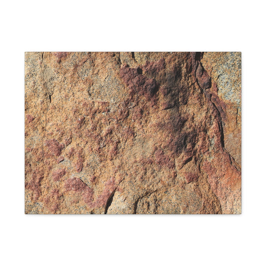 Lithic Veins of Ember - Unique Frameless Canvas Wall Art - Art By Earth