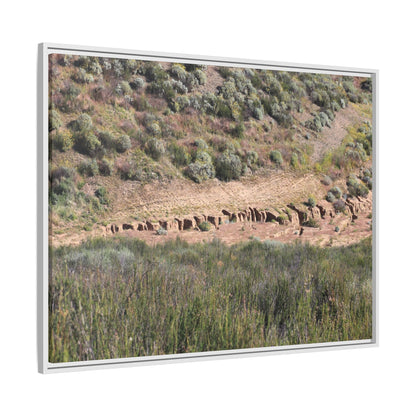 Ancient Dwellings in the Valley - Unique Stretched Canvas Wall Art - Art By Earth