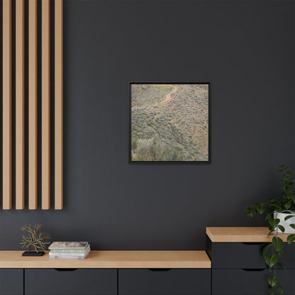 Arid Landscape with Winding Path - Unique Stretched Canvas Wall Art - Art By Earth