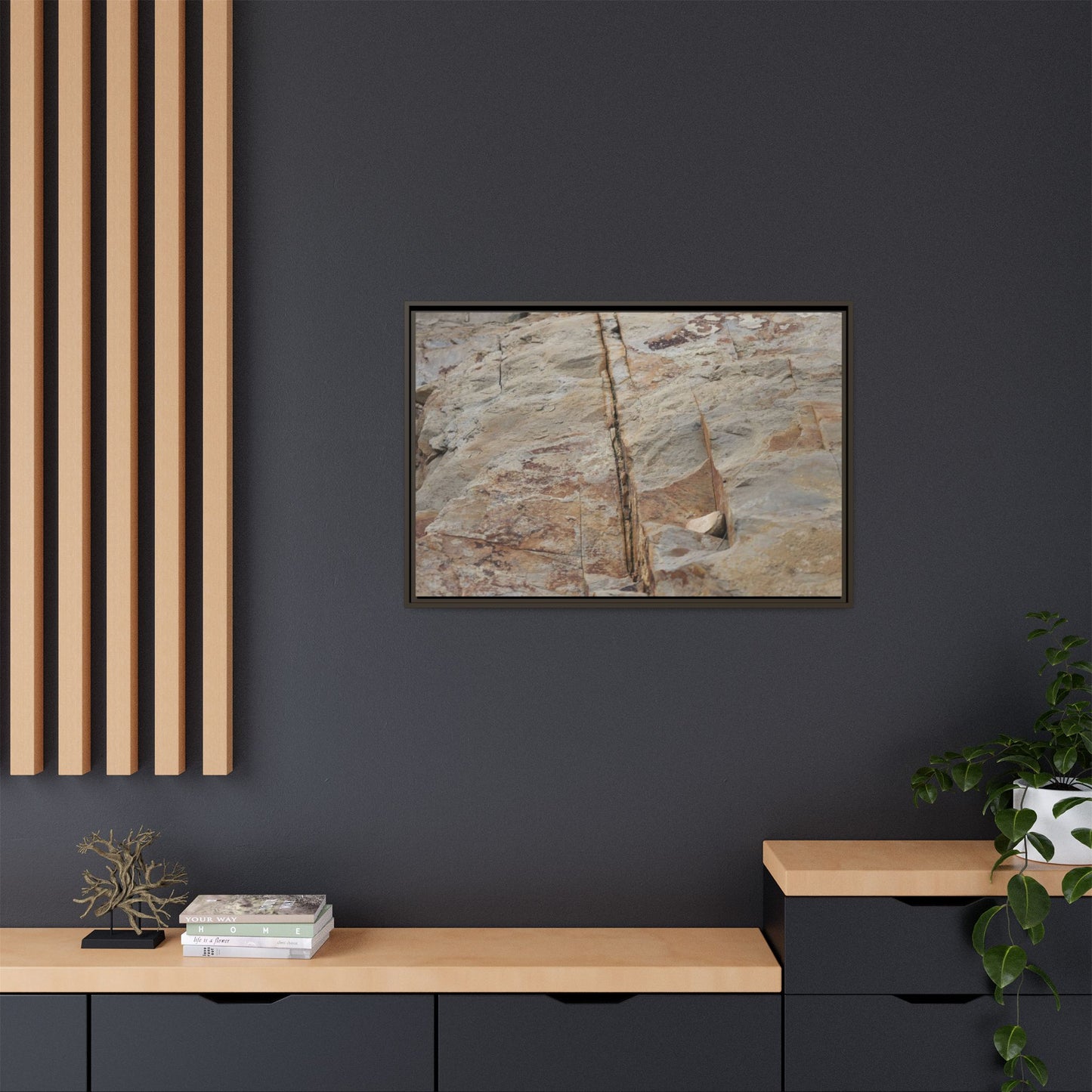 Sedimentary Symphony - Unique Stretched Canvas Wall Art - Art By Earth