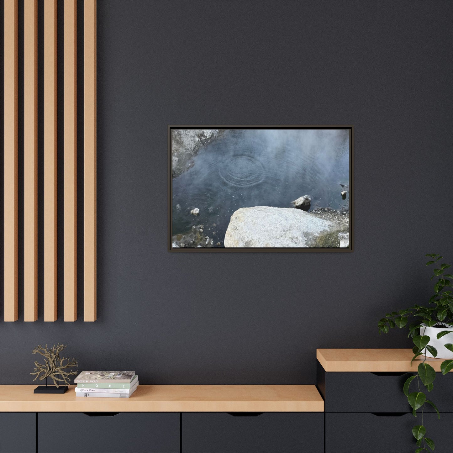 Ripples of Silence - Unique Stretched Canvas Wall Art