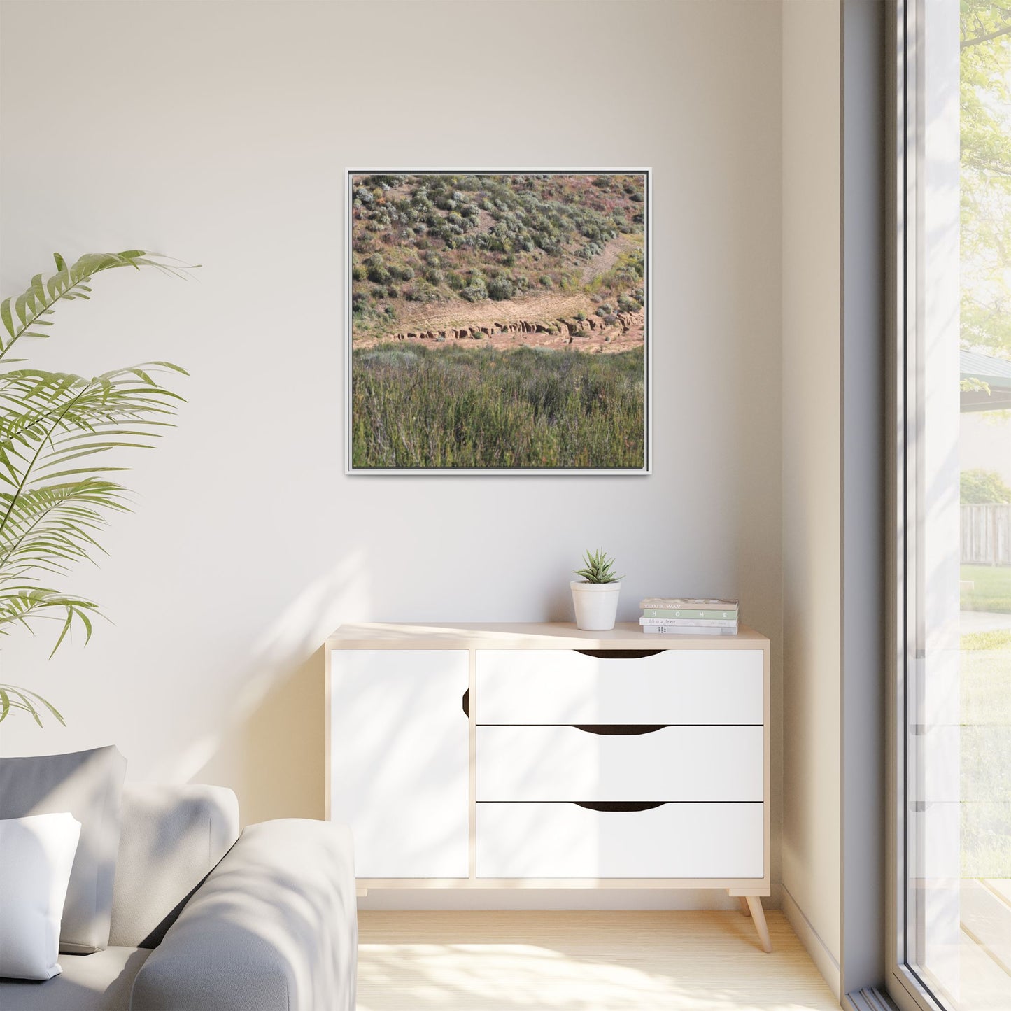 Ancient Dwellings in the Valley - Unique Stretched Canvas Wall Art - Art By Earth
