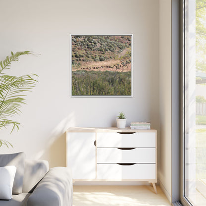 Ancient Dwellings in the Valley - Unique Stretched Canvas Wall Art - Art By Earth