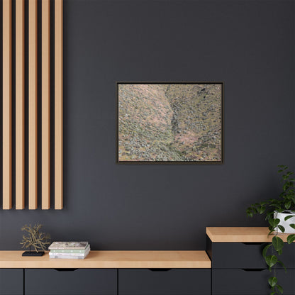 Mountain Slope with Desert Vegetation - Unique Stretched Canvas Wall Art - Art By Earth
