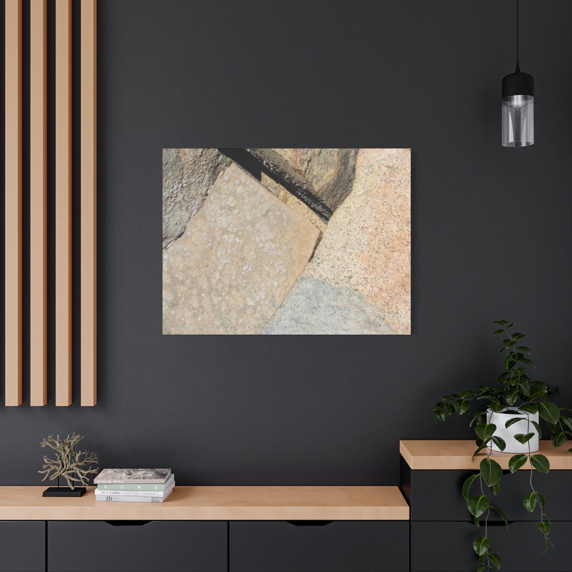 Stone Fragments - Unique Frameless Canvas Wall Art - Art By Earth