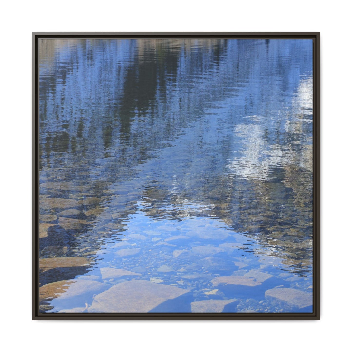 Reflected Stones - Unique Stretched Canvas Wall Art