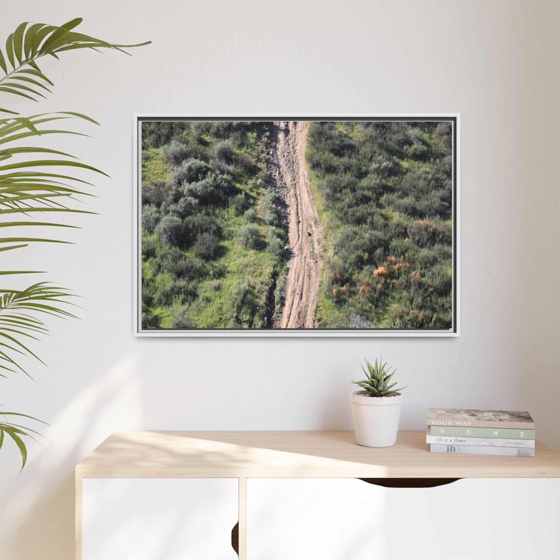 Desert Path Through Sage - Unique Stretched Canvas Wall Art - Art By Earth