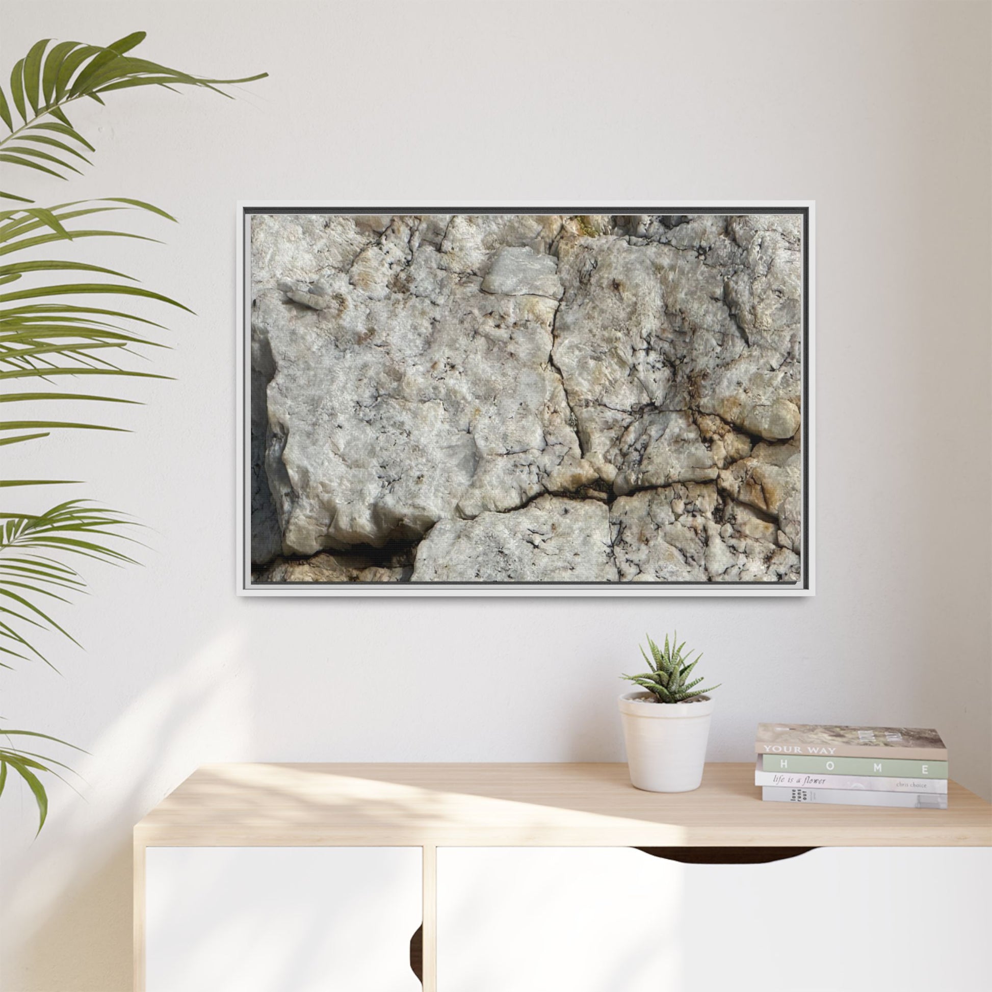 Weathered Limestone Formation - Unique Stretched Canvas Wall Art - Art By Earth