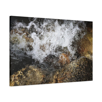 Stone and Surge - Unique Frameless Canvas Wall Art - Art By Earth
