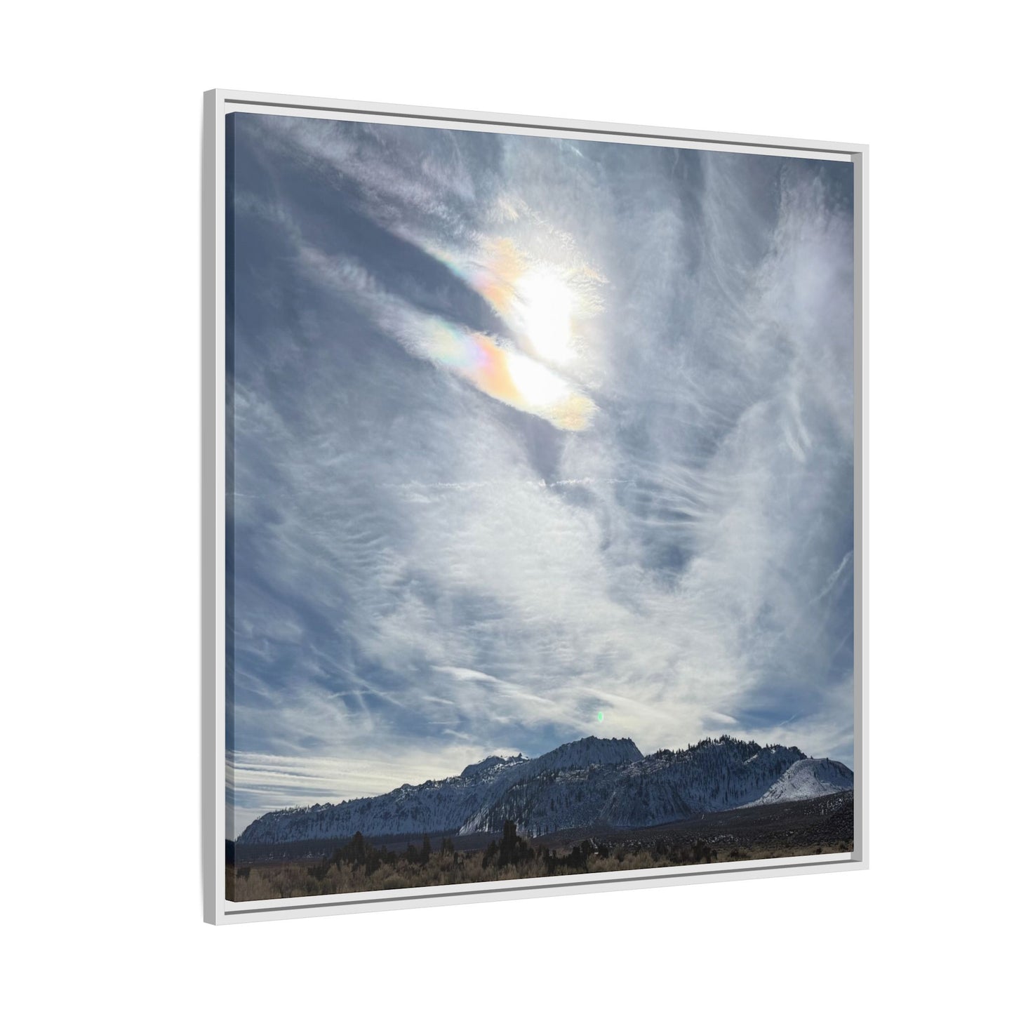 Whispers of Winter's Embrace - Unique Stretched Canvas Wall Art