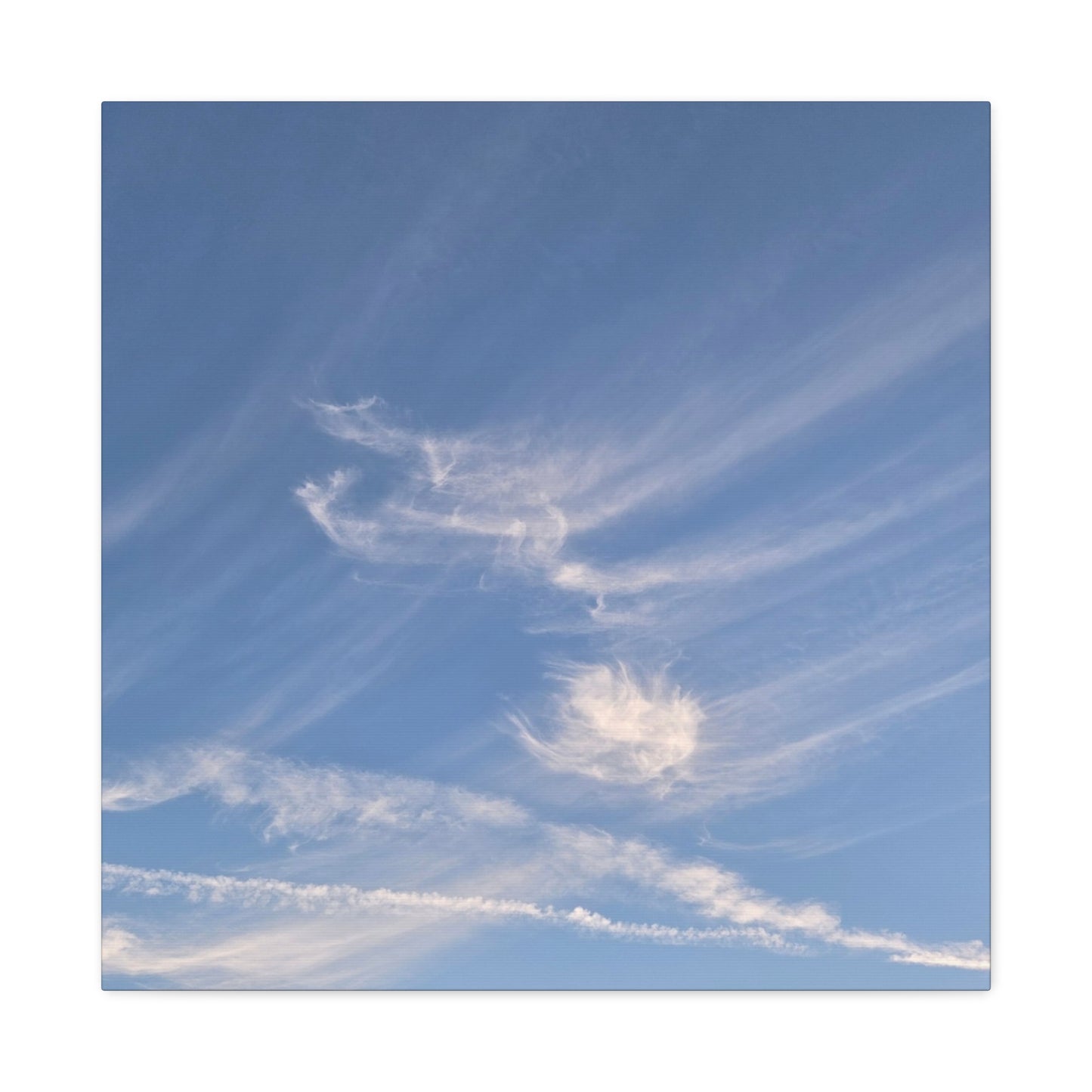 Wispy Whispers of Azure - Unique Frameless Canvas Wall Art - Art By Earth