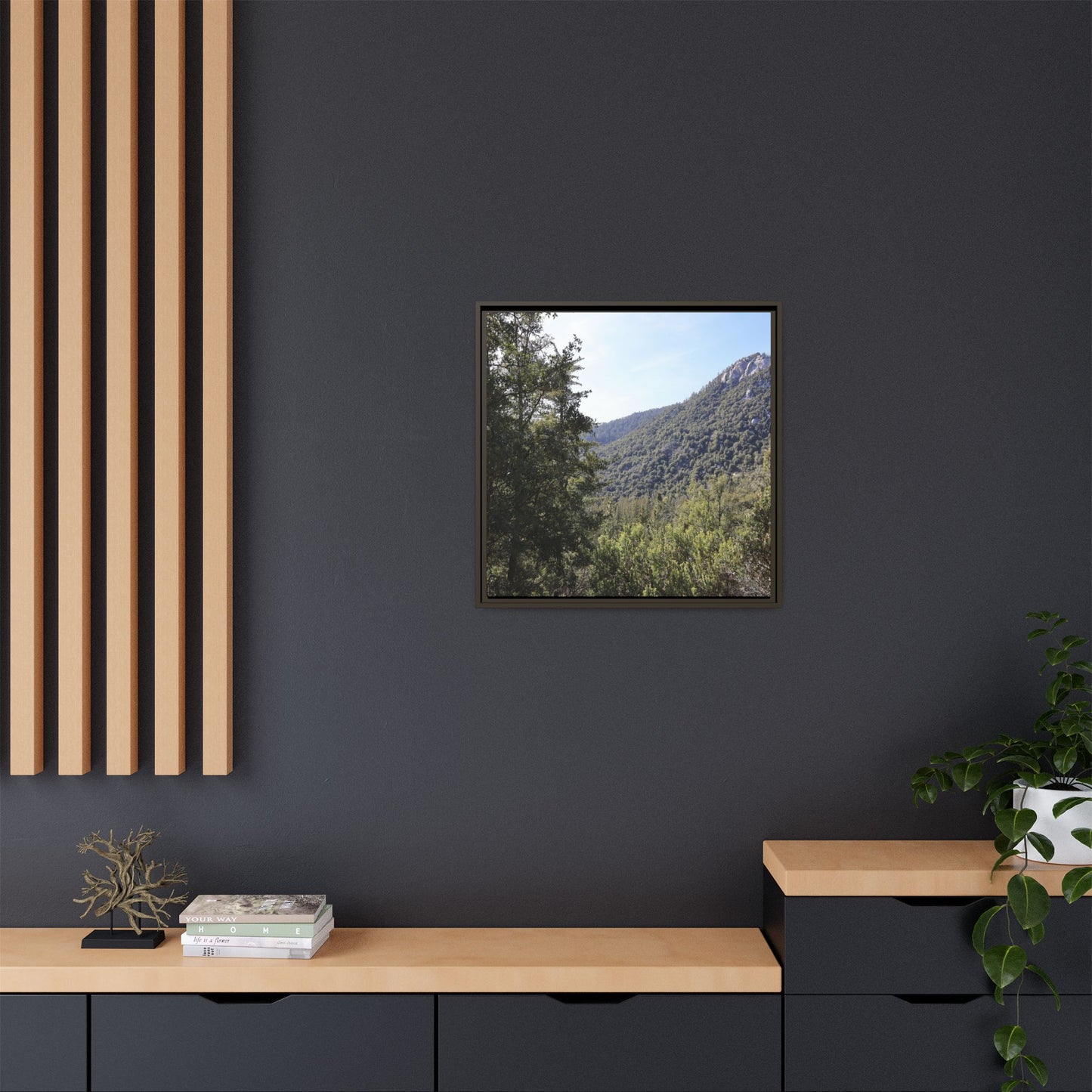 Mountain Valley Forest - Unique Stretched Canvas Wall Art