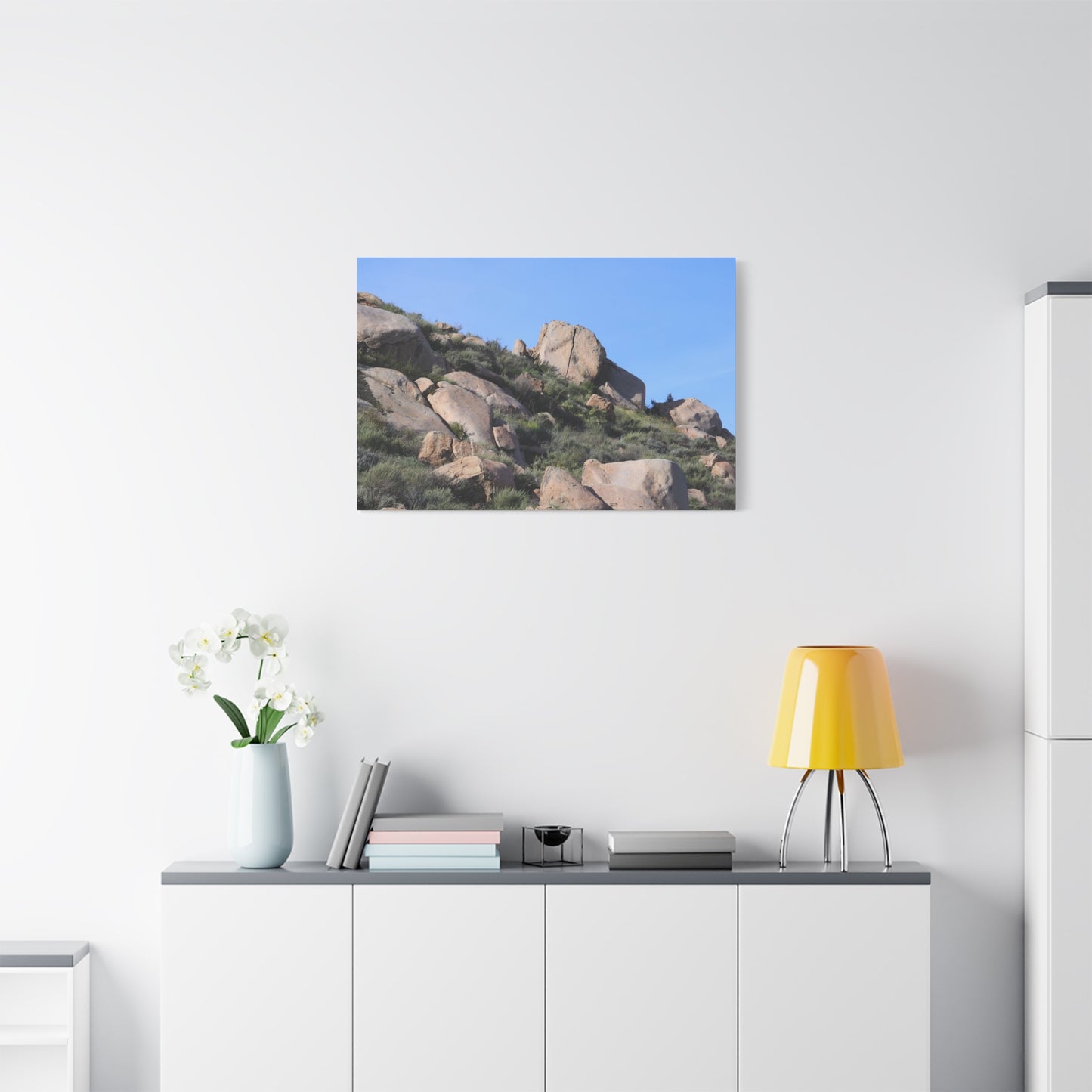 Desert Boulder Formation - Unique Frameless Canvas Wall Art - Art By Earth