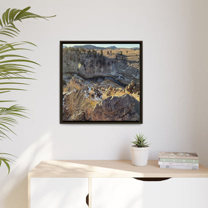 Fractured Landscape at Dawn - Unique Stretched Canvas Wall Art