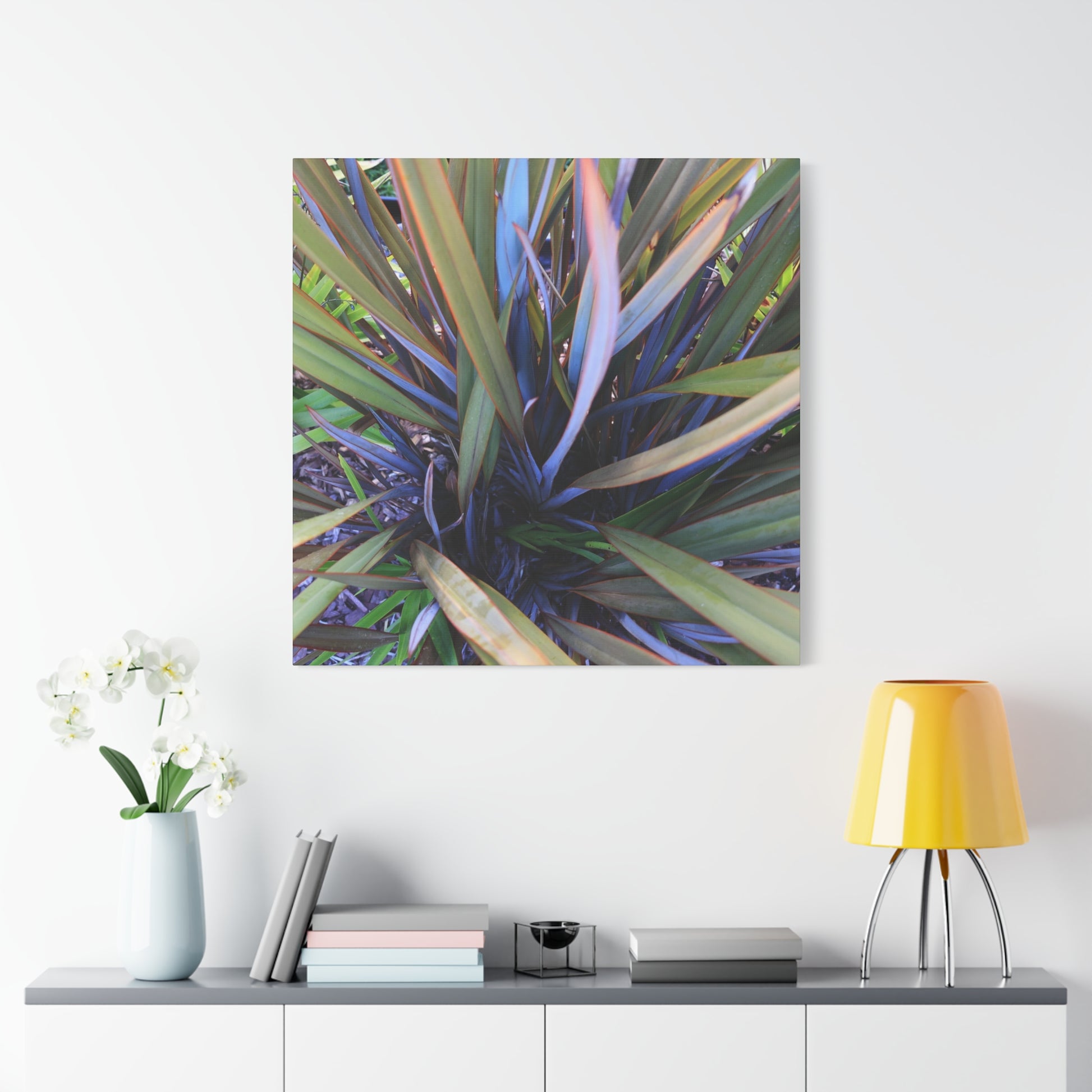 Twisted Blades of Verdant Symphony - Unique Frameless Canvas Wall Art - Art By Earth